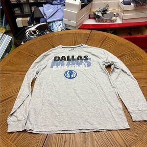Ultra Game Dallas Mavericks Basketball Gray Long Sleeve Shirt